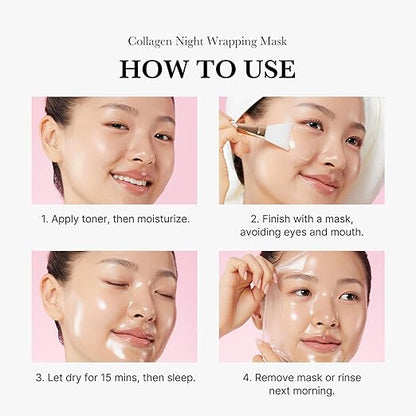 Medicube Collagen Overnight Wrapping Peel Off Facial Mask Pack of 2
