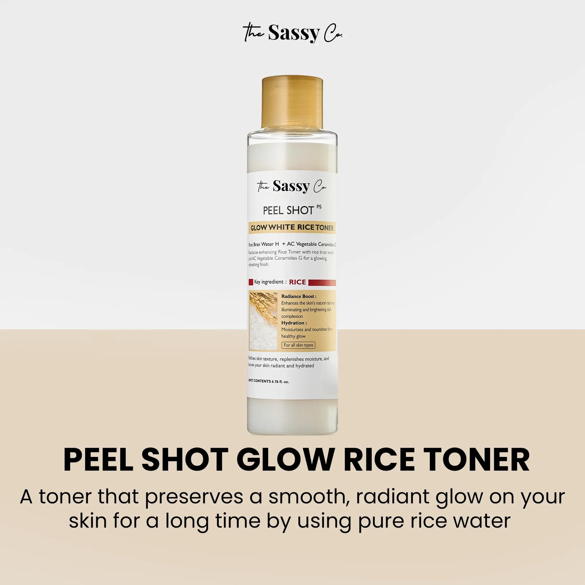 Sassy Peel Shot Glow Rice Toner