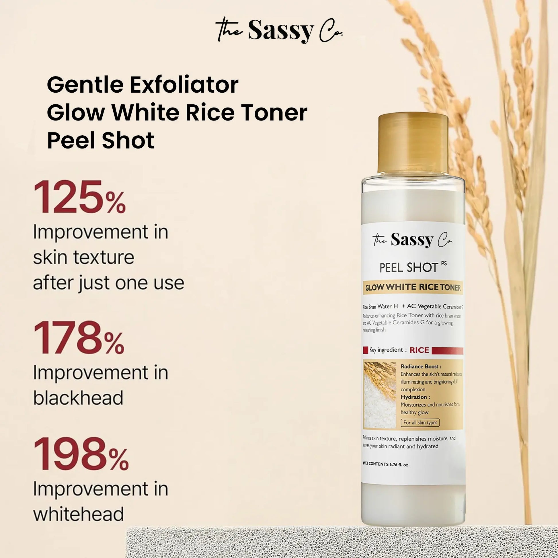 Sassy Peel Shot Glow Rice Toner