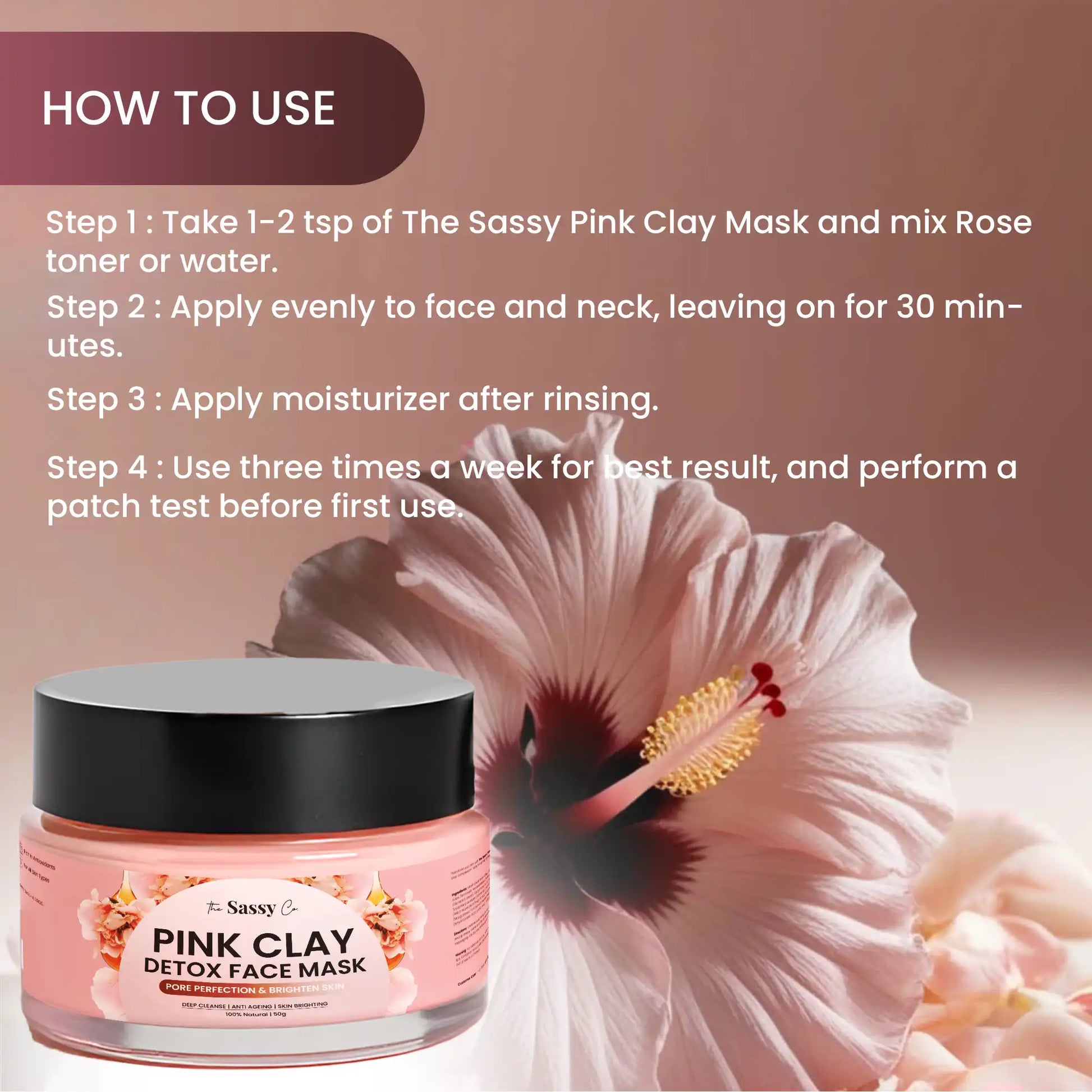 Pink Clay Detox Face Mask – Pore Perfection & Brighten Skin