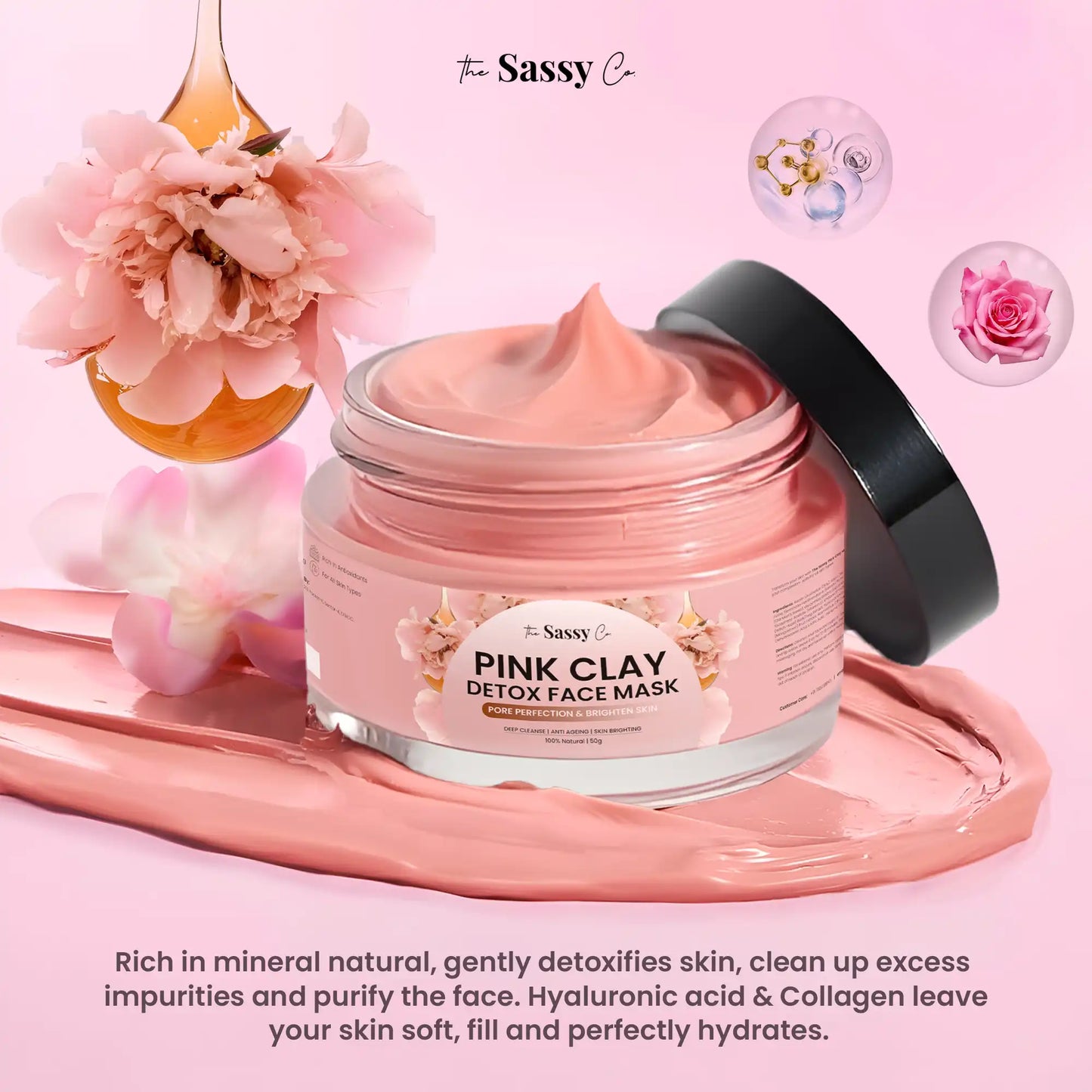 Pink Clay Detox Face Mask – Pore Perfection & Brighten Skin