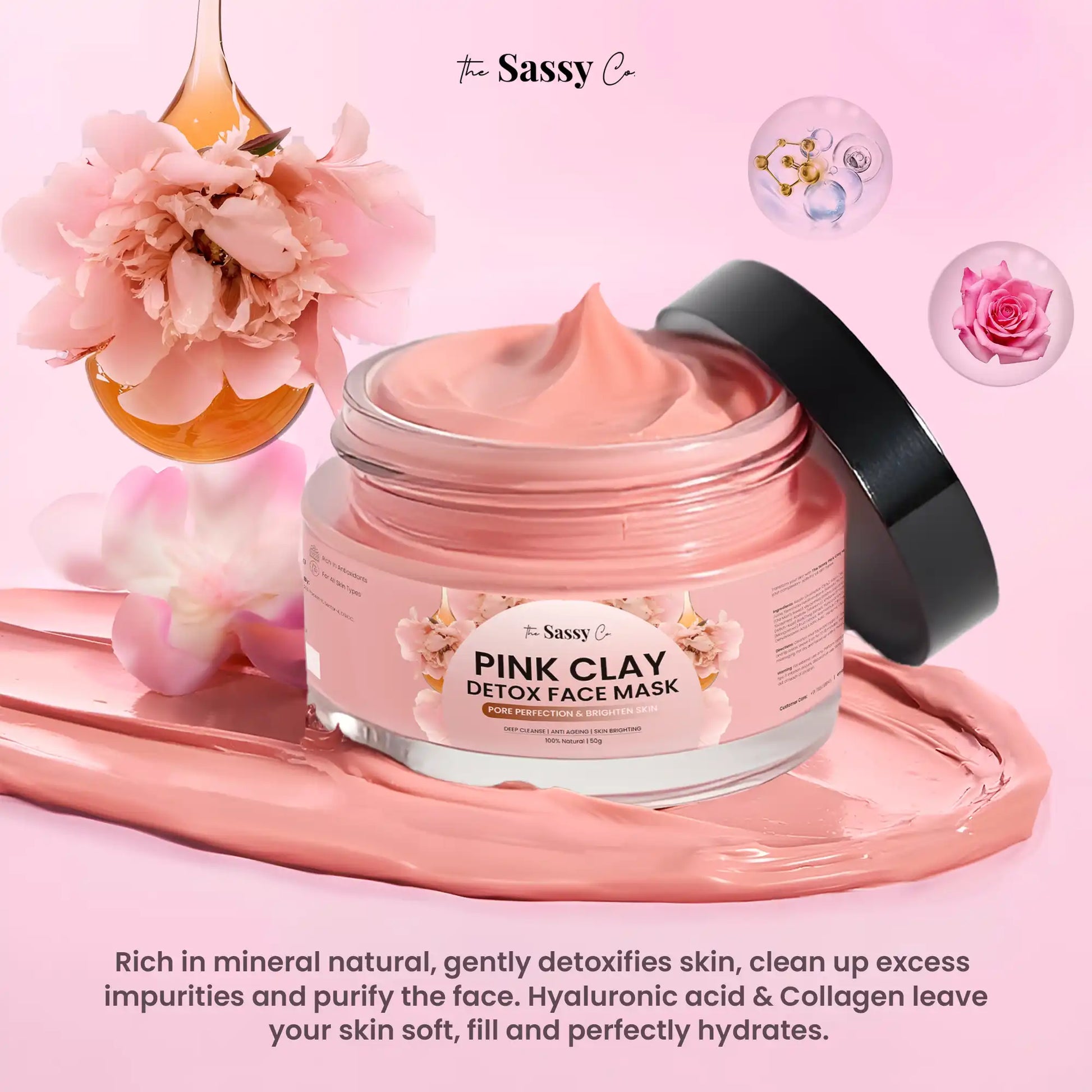 Pink Clay Detox Face Mask – Pore Perfection & Brighten Skin