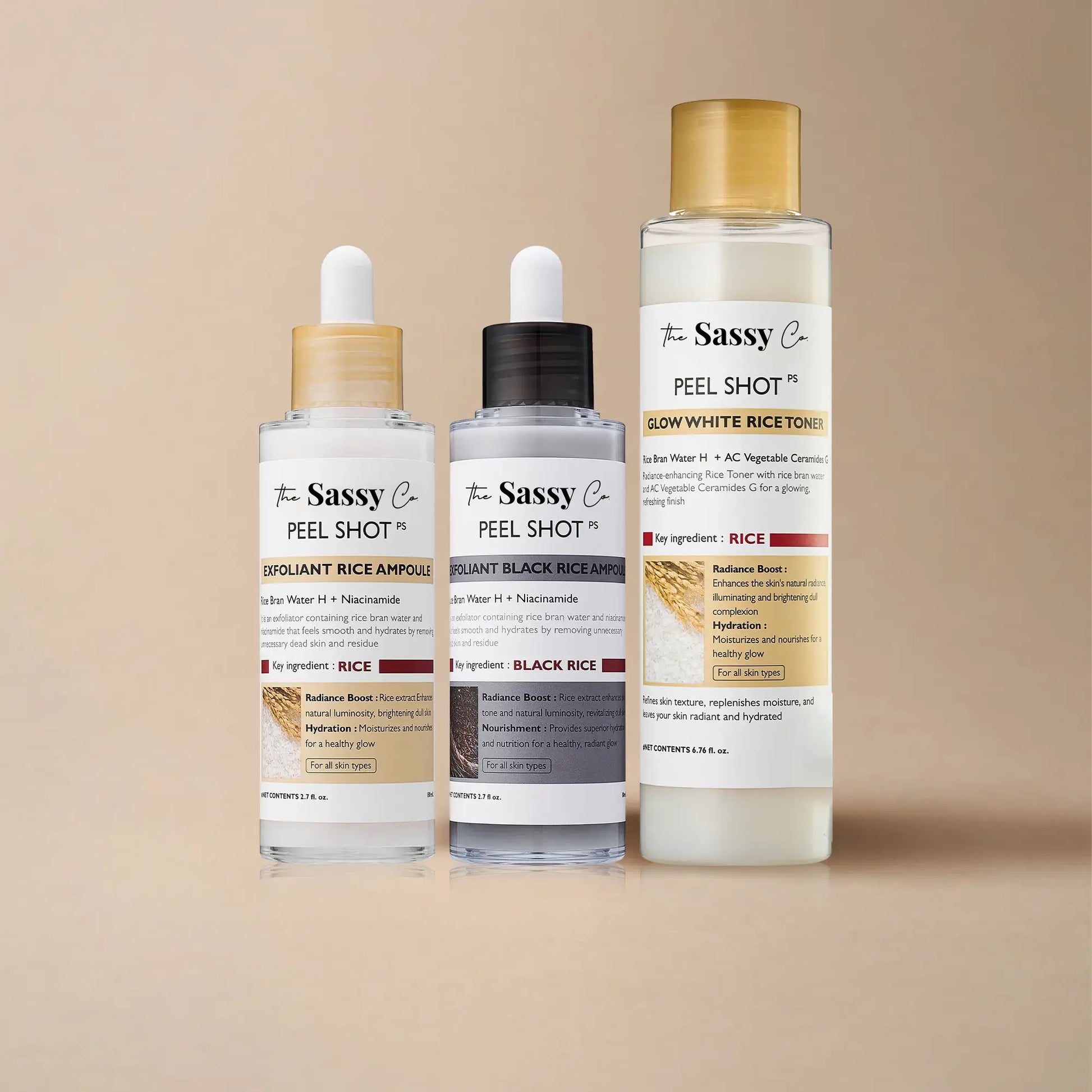 Sassy Peel Shot Glow Rice Line