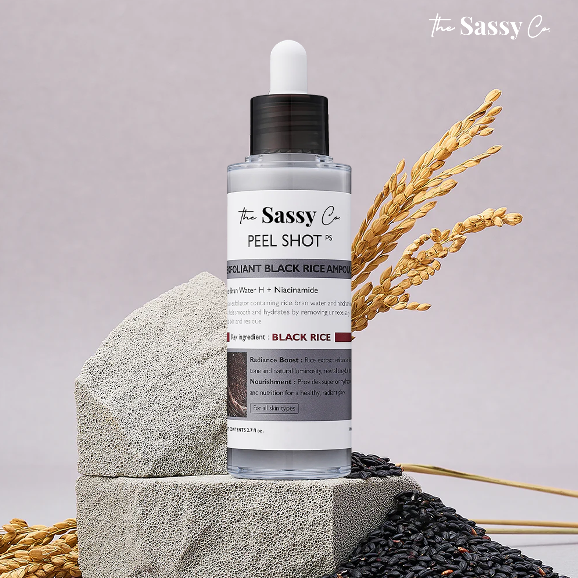 Sassy Black Rice Peel Shot Glow