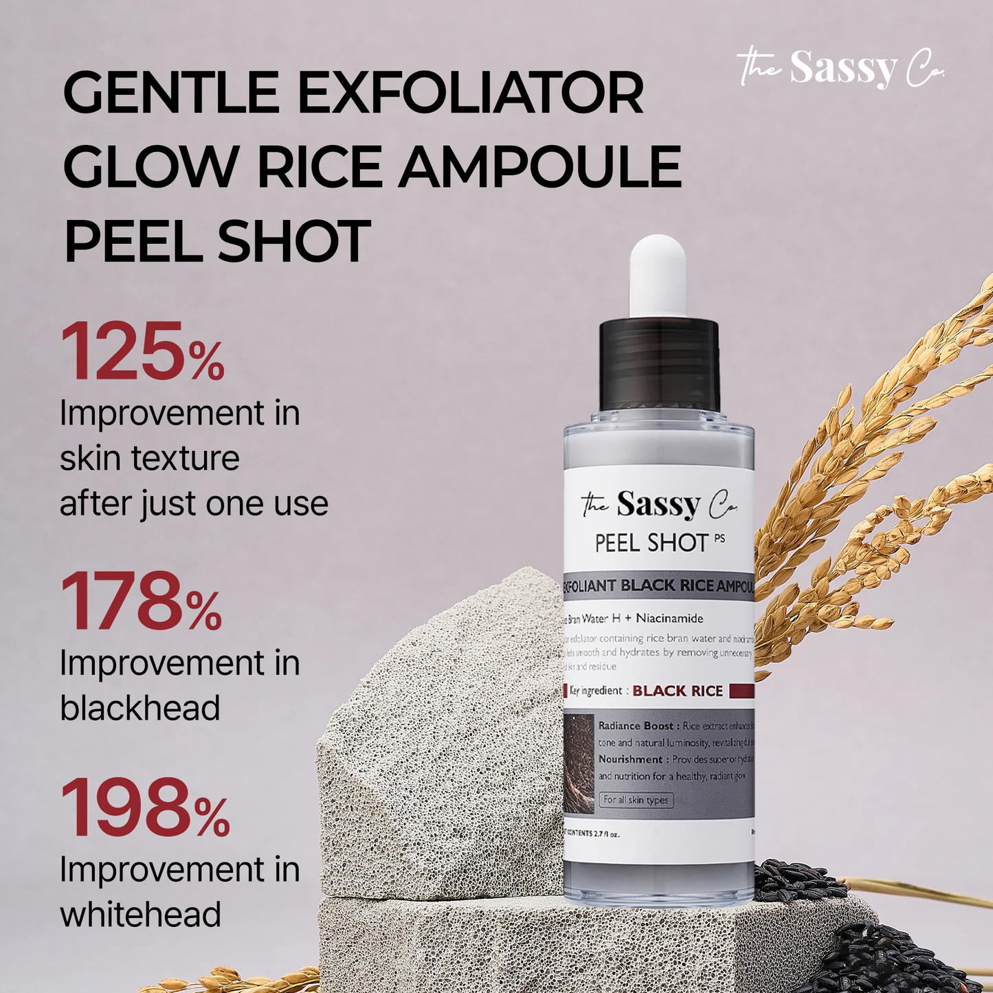 Sassy Black Rice Peel Shot Glow