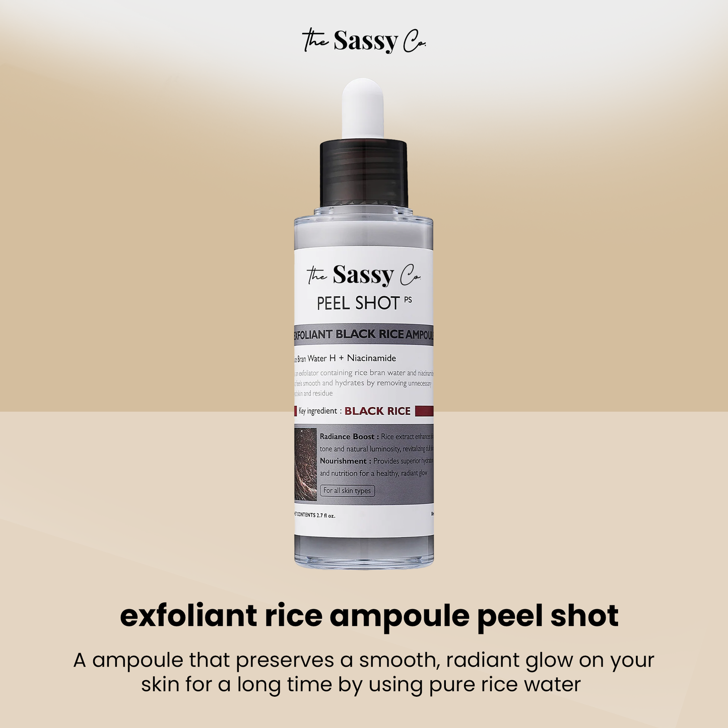 Sassy Black Rice Peel Shot Glow