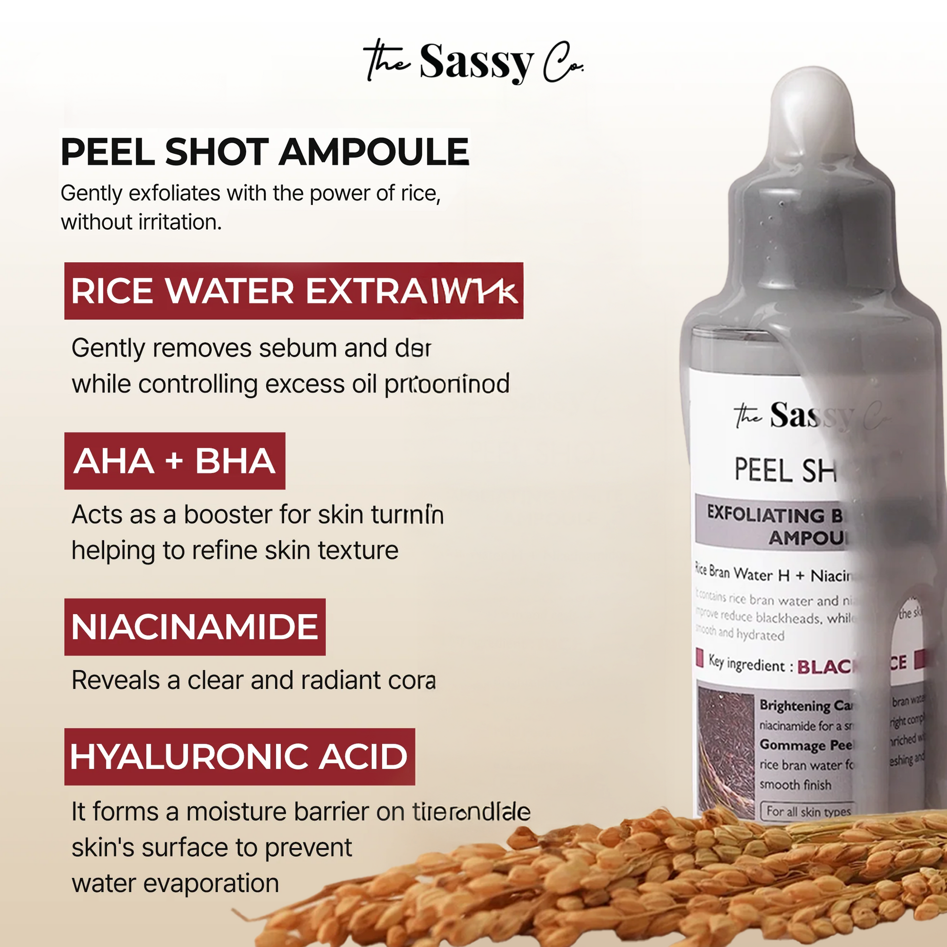 Sassy Black Rice Peel Shot Glow