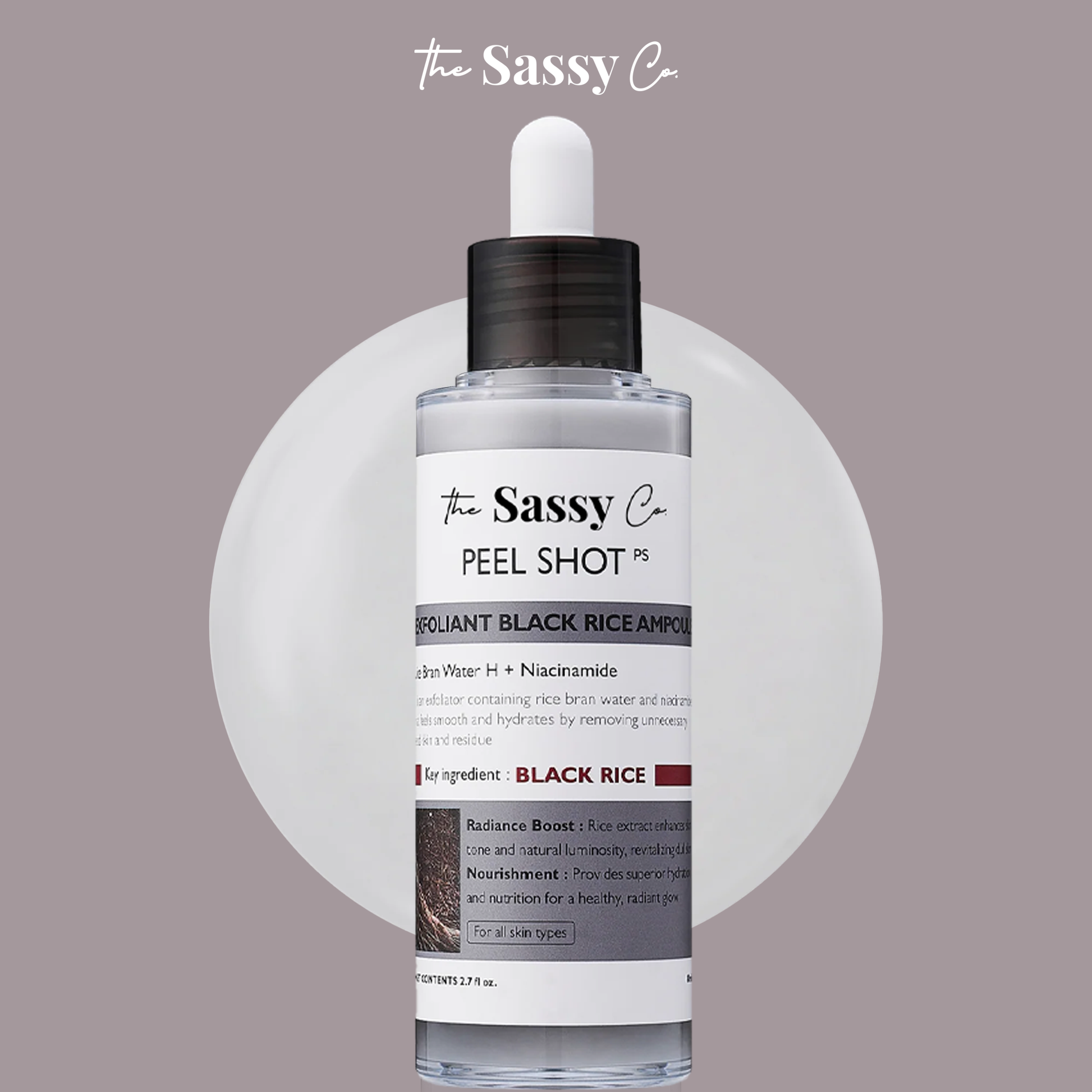 Sassy Black Rice Peel Shot Glow