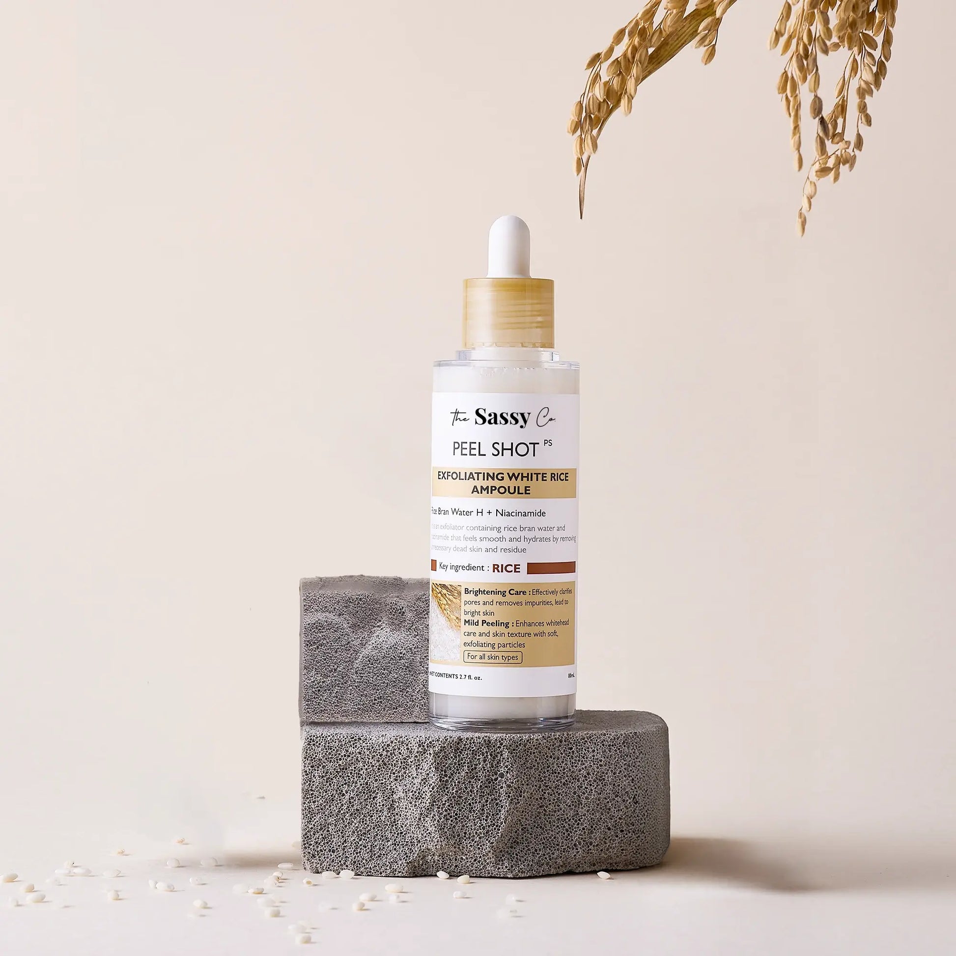 Sassy White Rice Peel Shot Glow