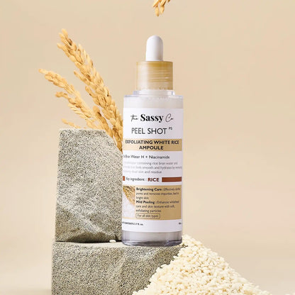 Sassy White Rice Peel Shot Glow