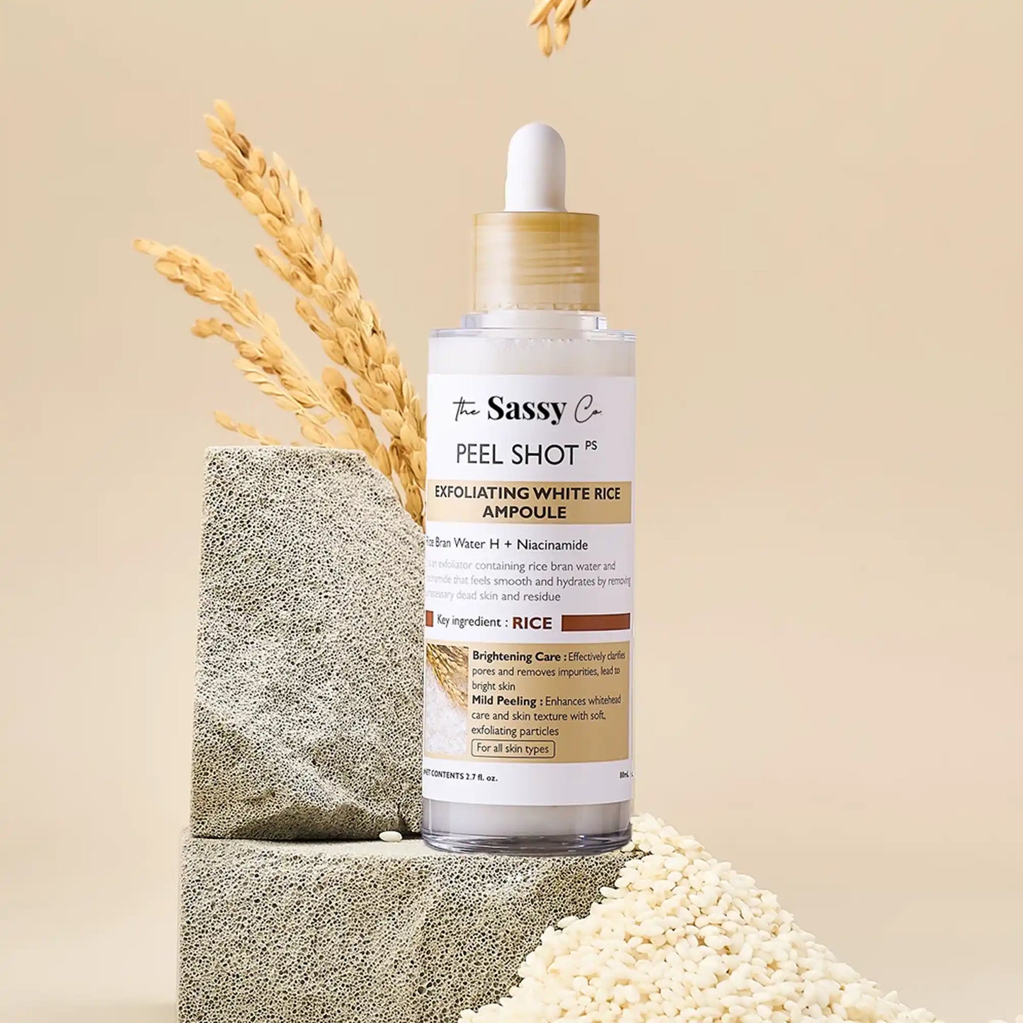 Sassy White Rice Peel Shot Glow