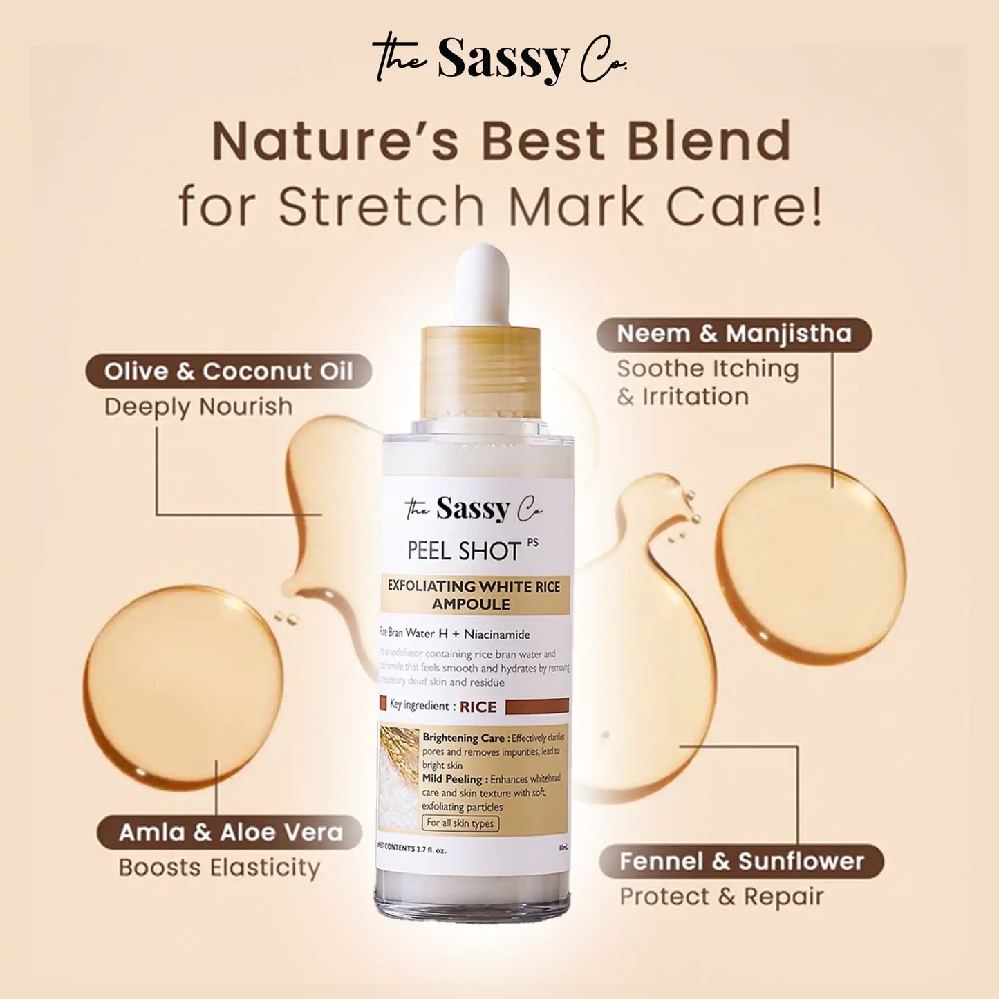 Sassy White Rice Peel Shot Glow