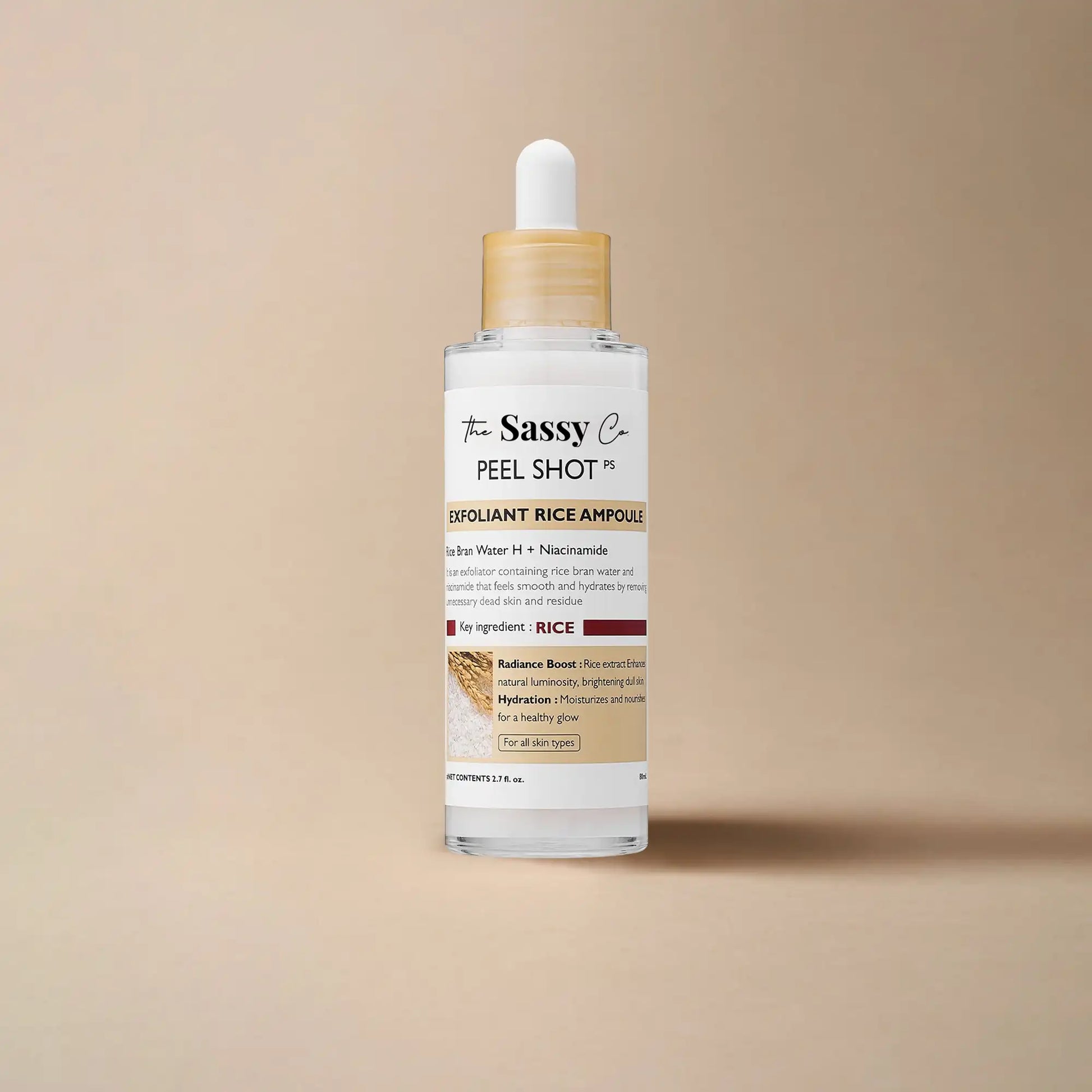 Sassy White Rice Peel Shot Glow