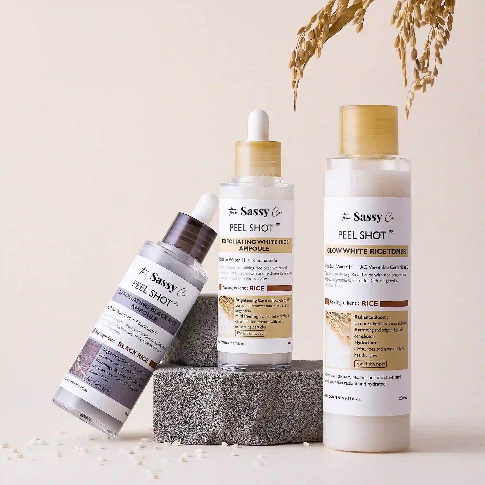 Sassy Peel Shot Glow Rice Line